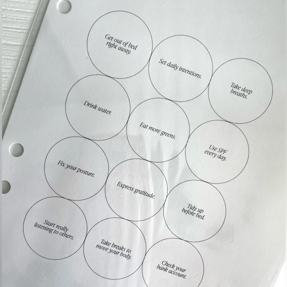 Cloth & Paper One-Minute Habits A5 Dashboard